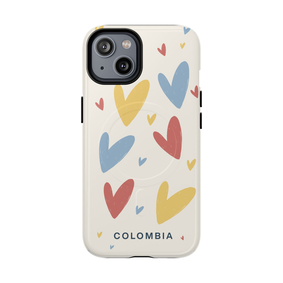 Colombia Heart Pattern Tough Magnetic Phone Case