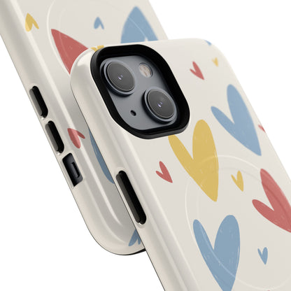 Colombia Heart Pattern Tough Magnetic Phone Case