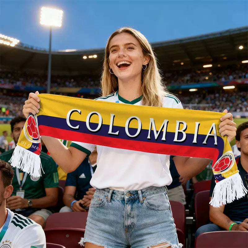 Bufanda Selección Colombia para Hinchas | Scarf Colombia Fútbol Mundial 2026