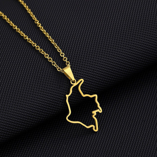 Colombia Map Necklace | Colombian Jewelry Gift