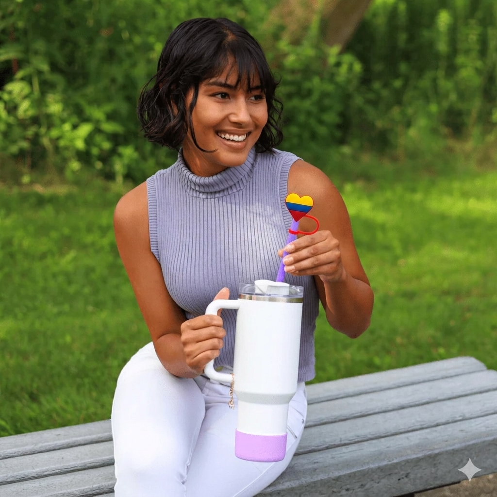 Colombia silicone straw cover